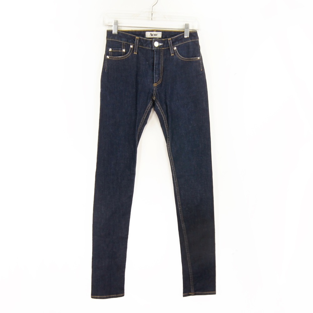 Acne Studios Flex Wet Blue Dark Wash Skinny Denim Jeans
